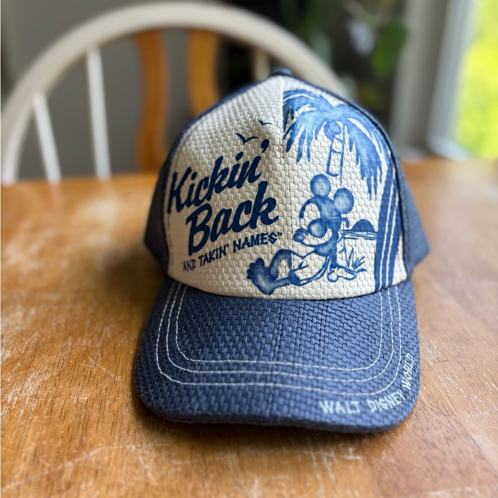 Disney World Blue and White Mickey Mouse Hat